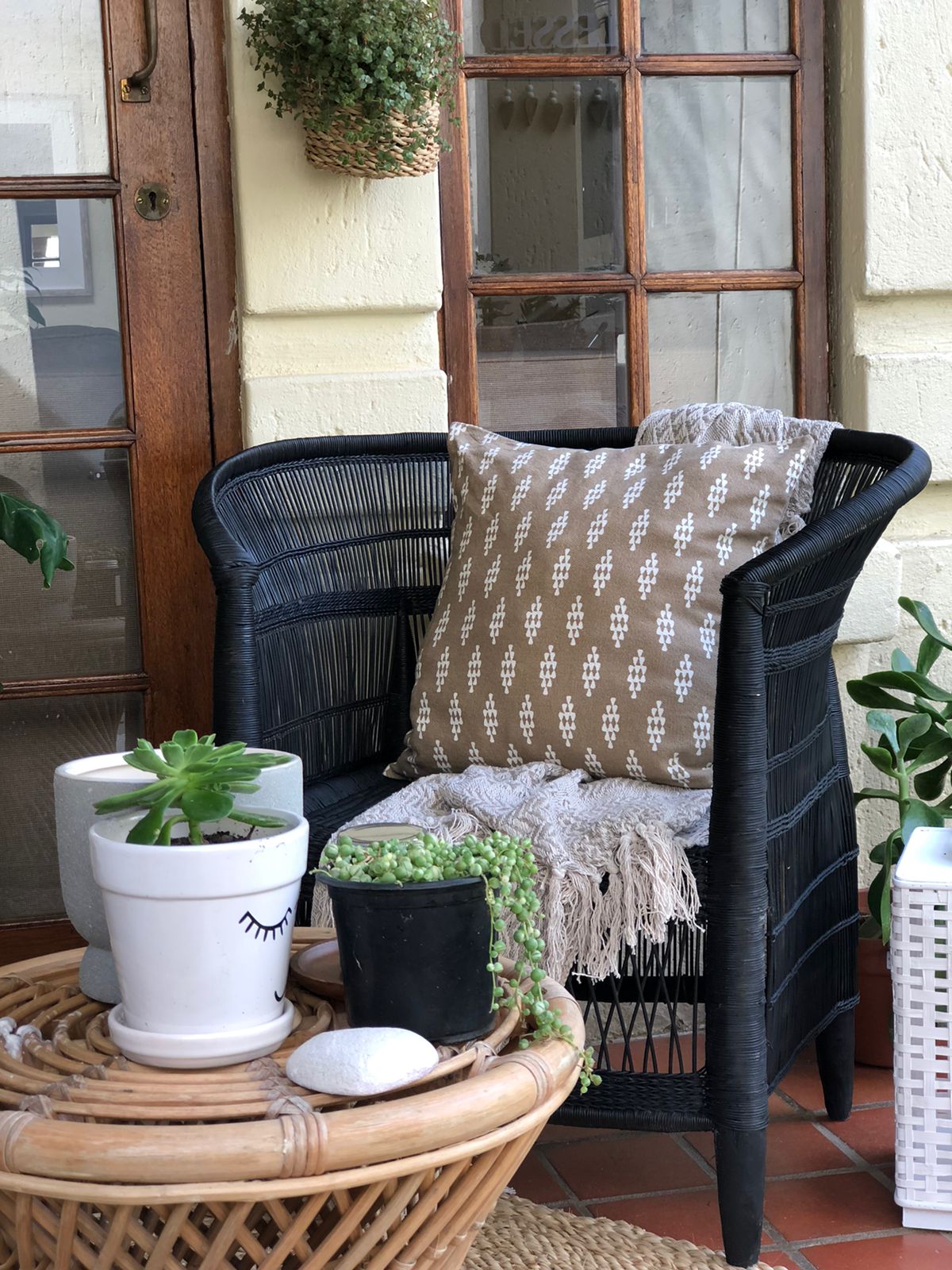 basket armchair